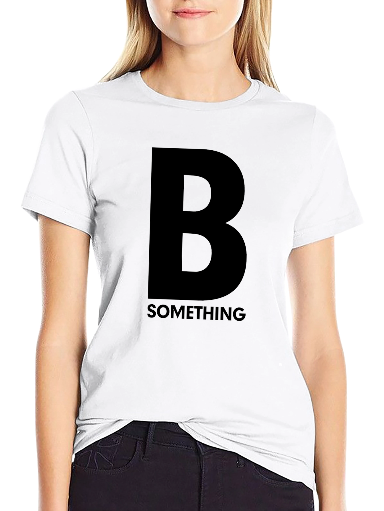 Bold B Something Black Graphic T-Shirt