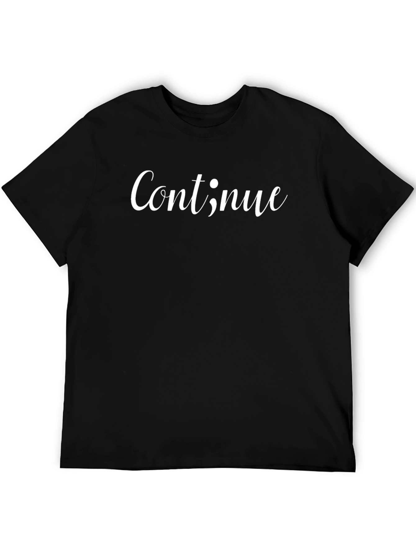 Continue Semicolon T-Shirt - Motivational Graphic Tee