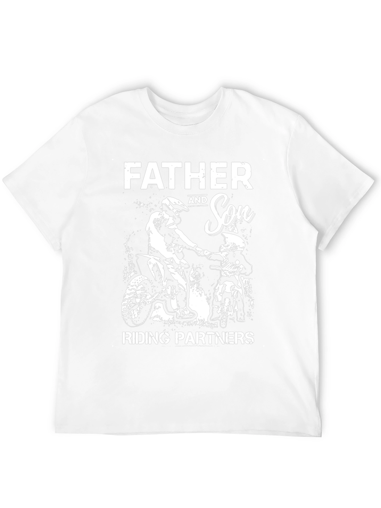 Father and Son Riding Partners Graphic Tee