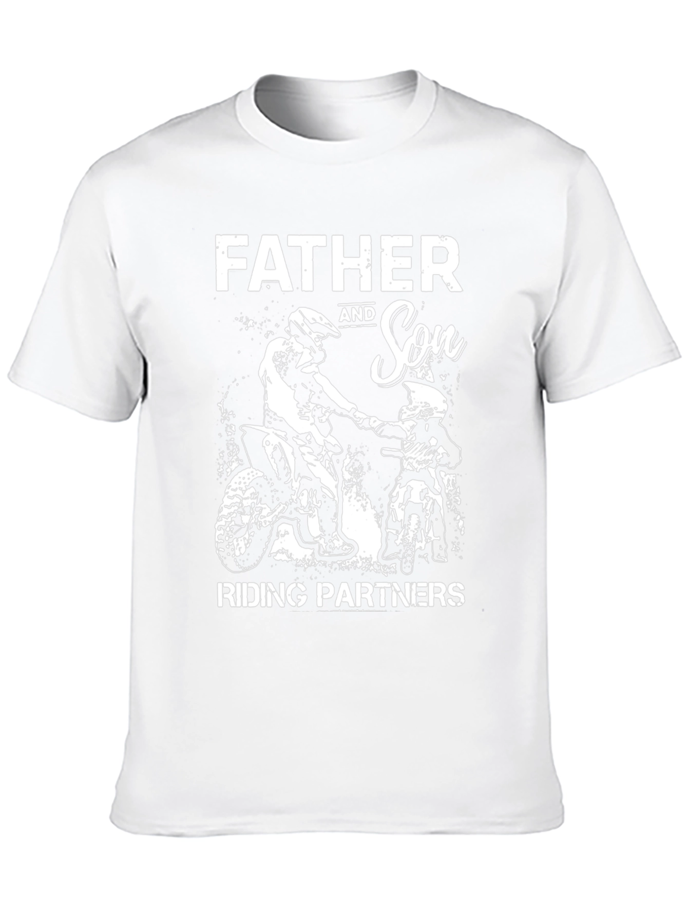 Father and Son Riding Partners Graphic Tee