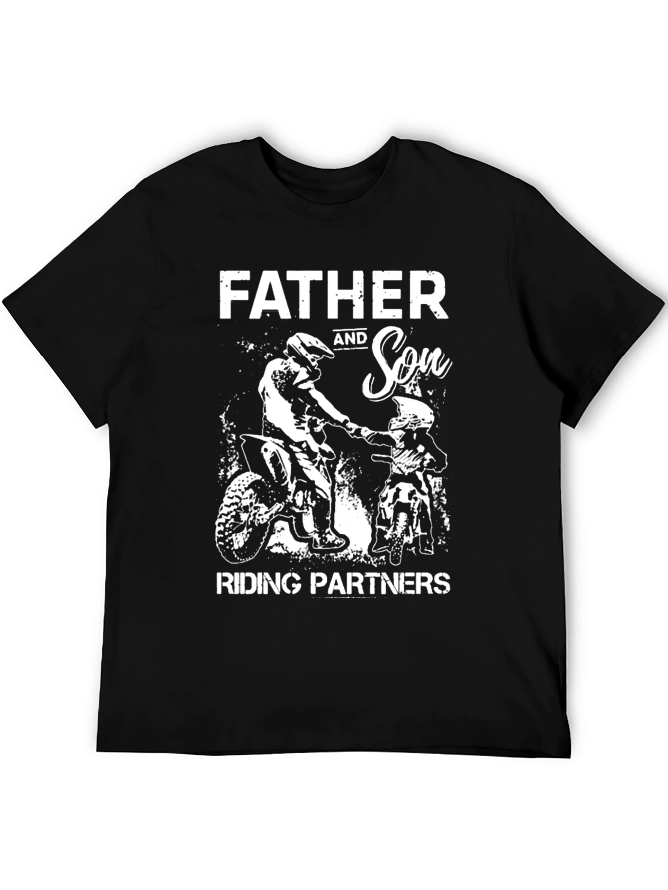 Father and Son Riding Partners Graphic Tee