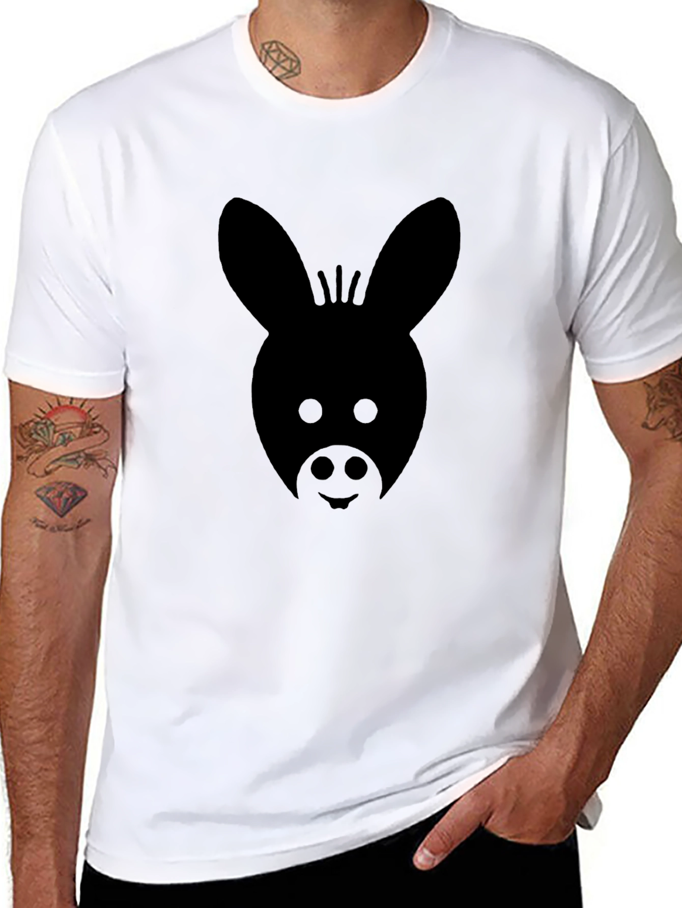 Black Donkey Graphic Tee - Unisex Cotton Shirt