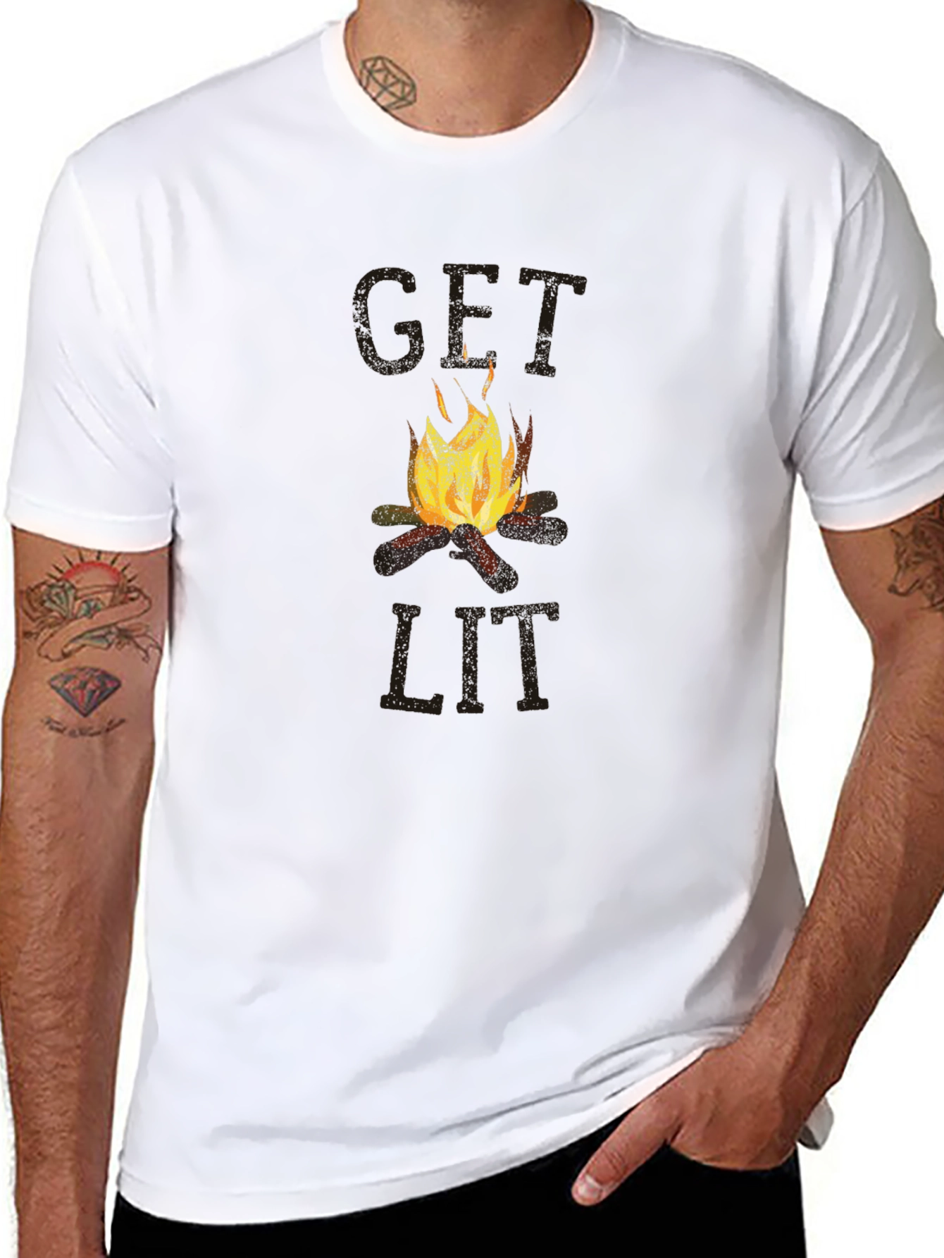 Get Lit Campfire Graphic T-Shirt