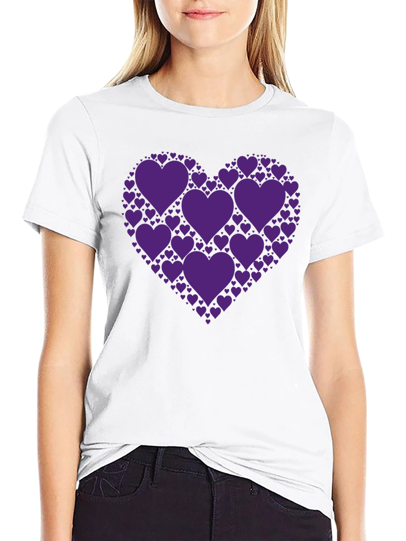 Heart of Hearts Graphic T-Shirt - Black