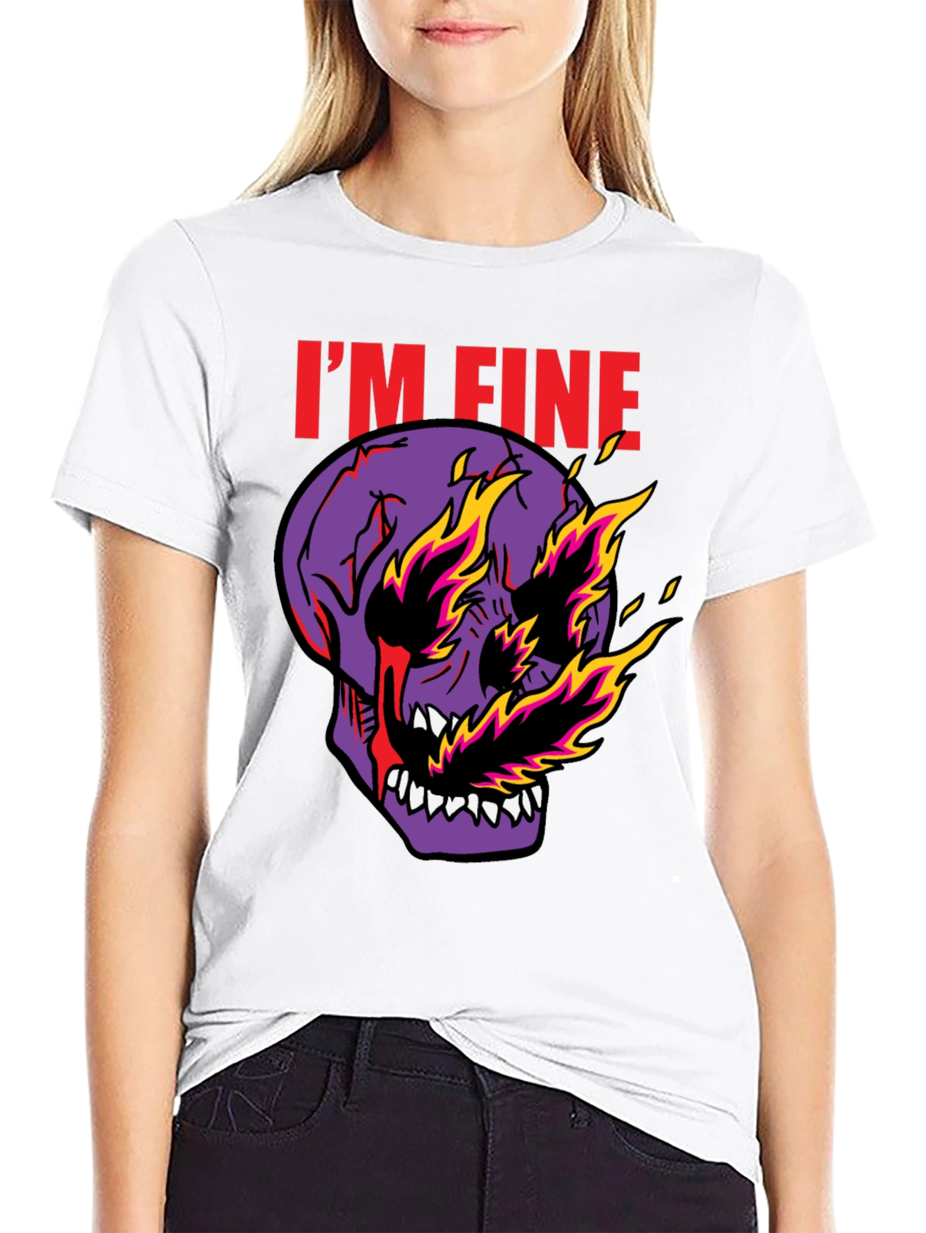 Im Fine Skull Graphic Tee - Mens Black T-Shirt