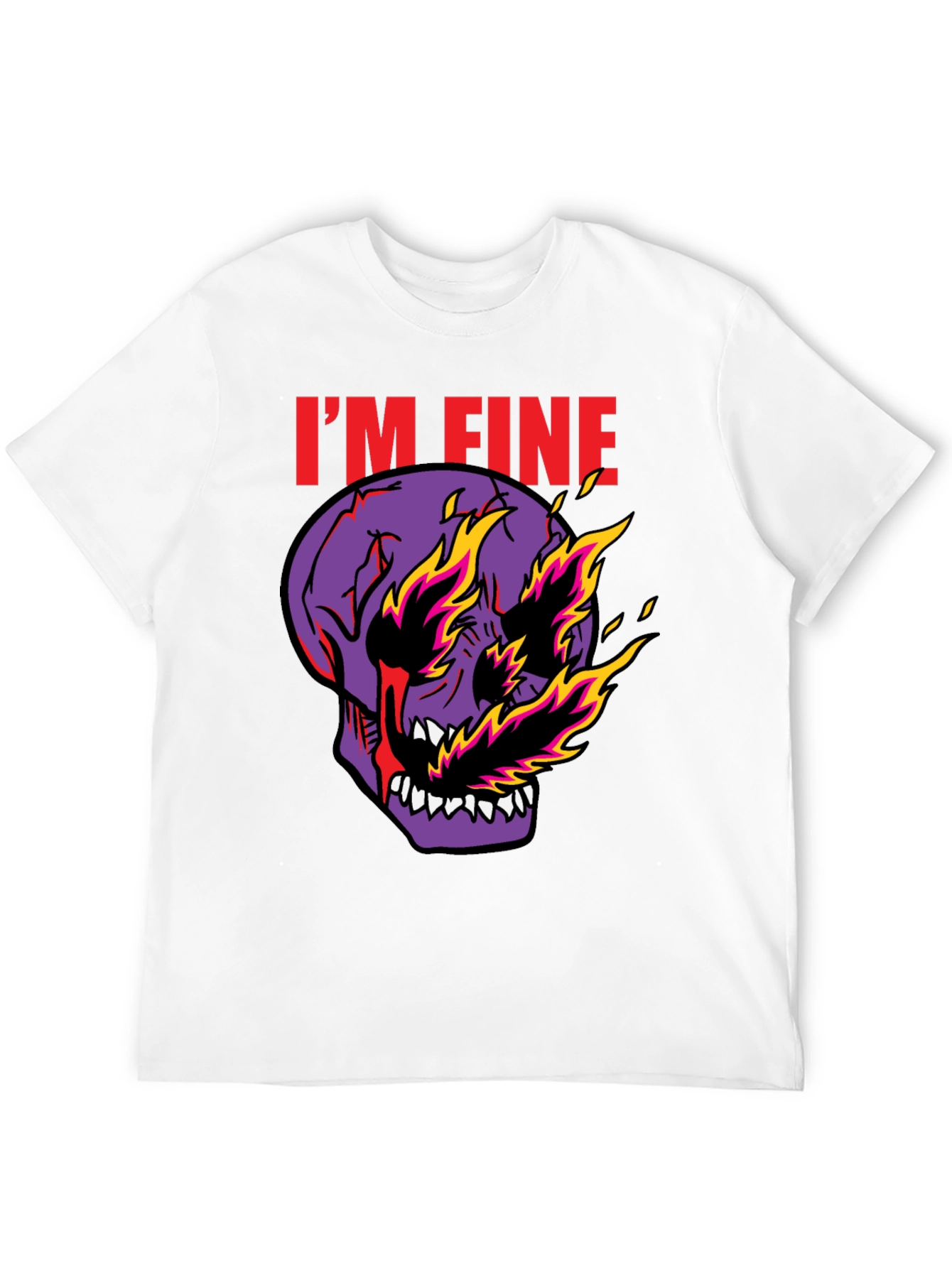 Im Fine Skull Graphic Tee - Mens Black T-Shirt