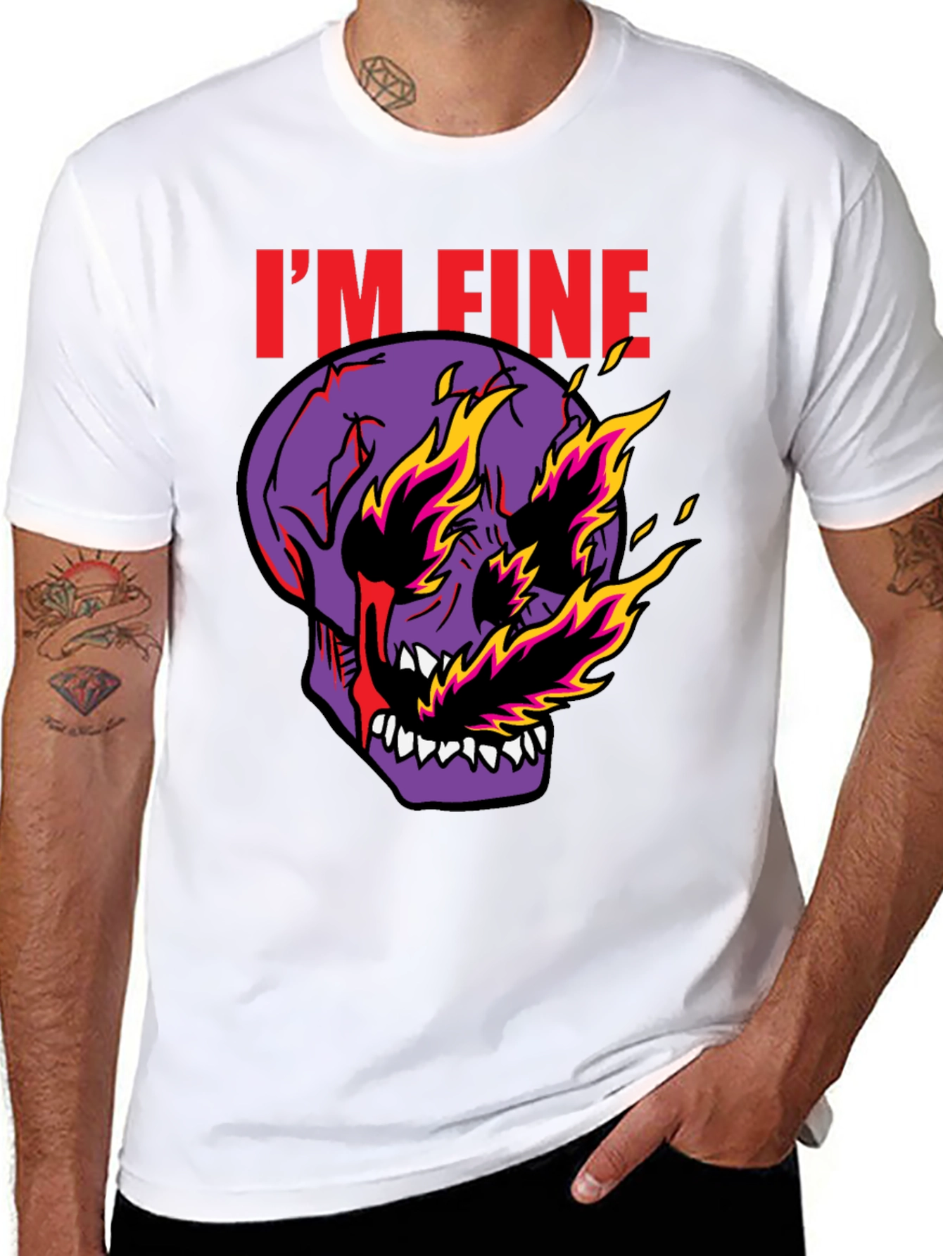Im Fine Skull Graphic Tee - Mens Black T-Shirt
