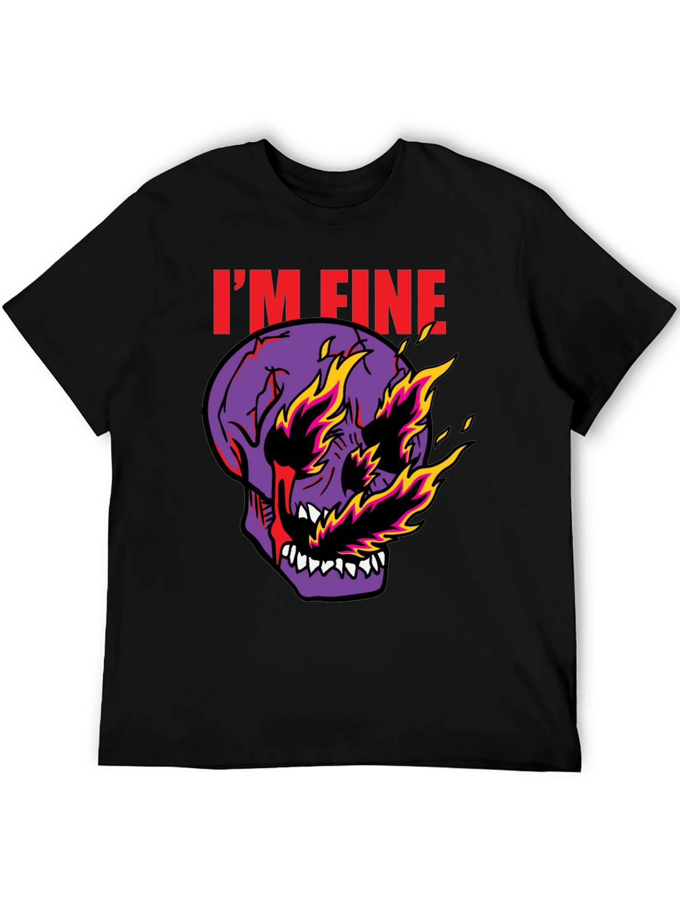 Im Fine Skull Graphic Tee - Mens Black T-Shirt