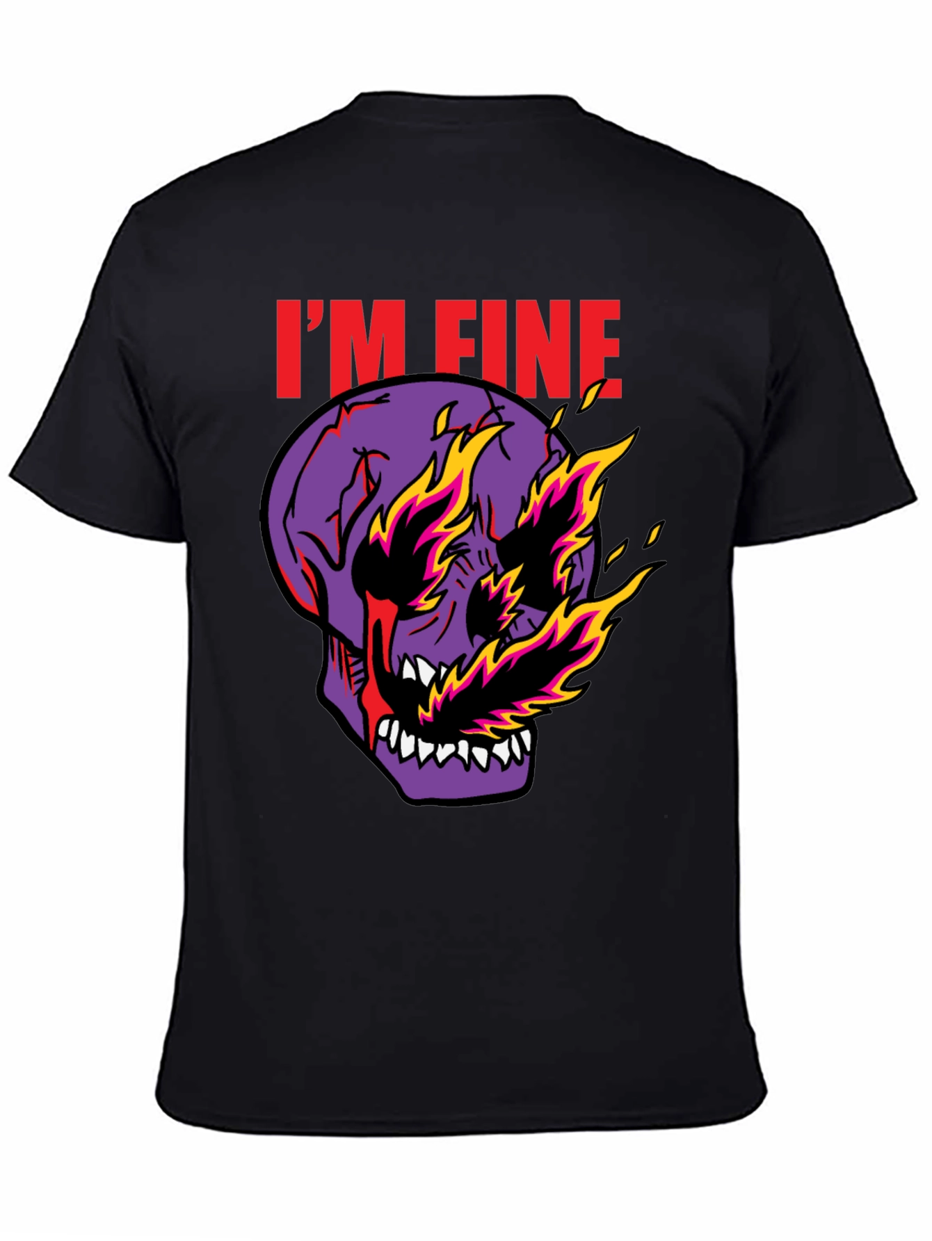 Im Fine Skull Graphic Tee - Mens Black T-Shirt