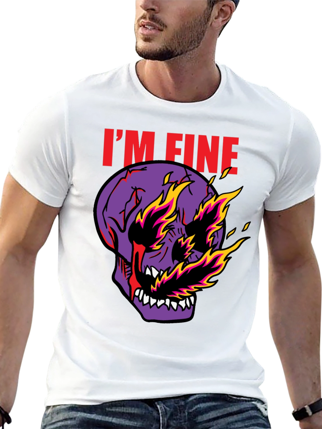 Im Fine Skull Graphic Tee - Mens Black T-Shirt