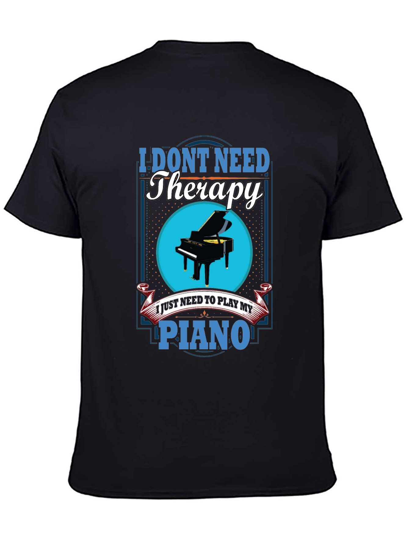 Piano Therapy T-Shirt Music Lover Tee