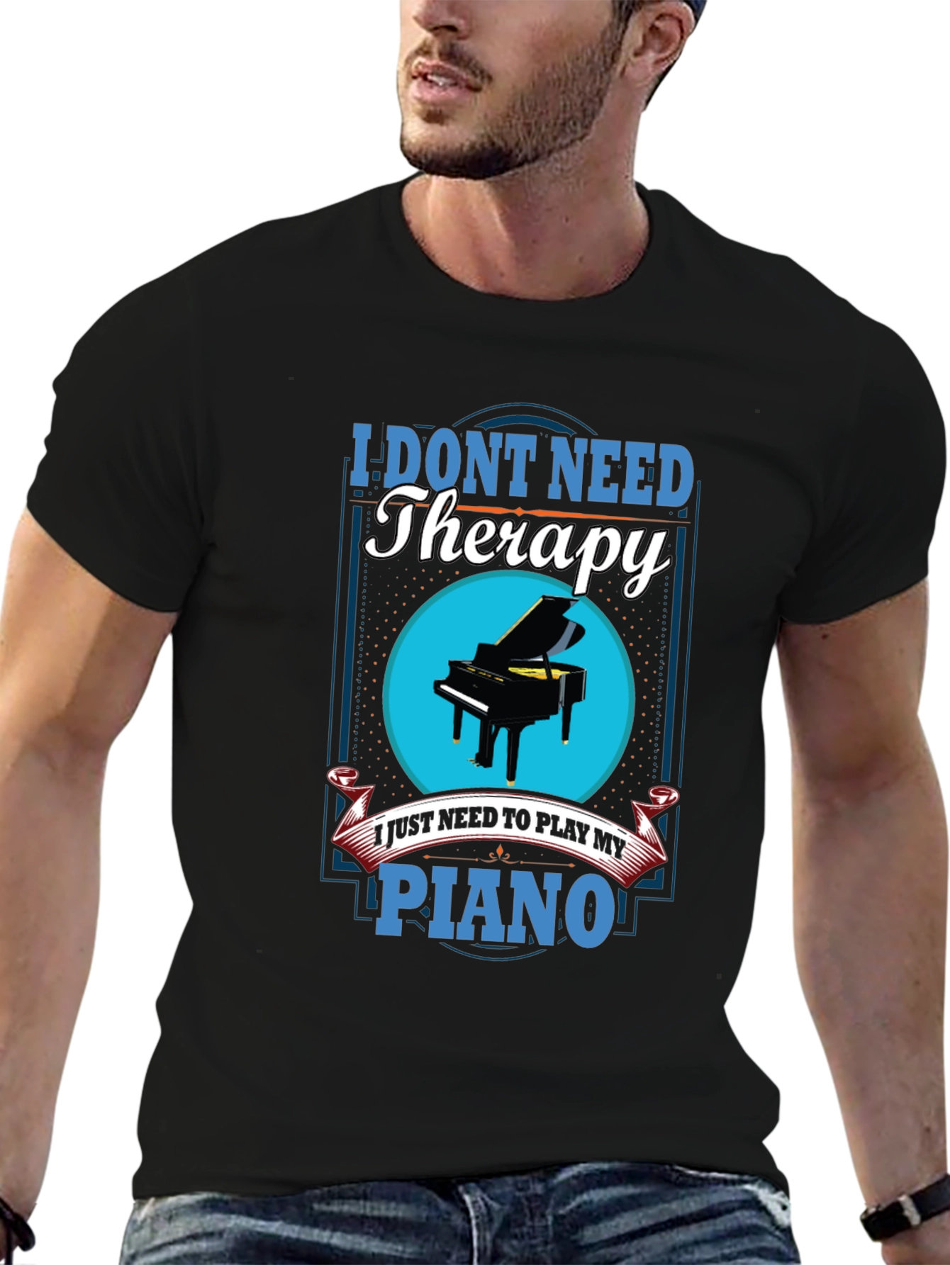 Piano Therapy T-Shirt Music Lover Tee