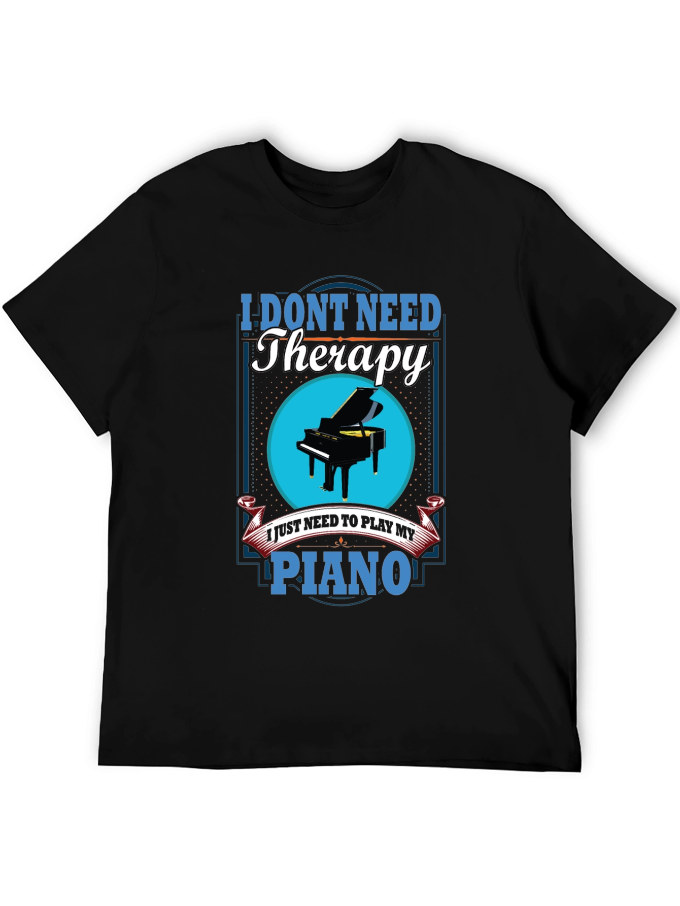 Piano Therapy T-Shirt Music Lover Tee