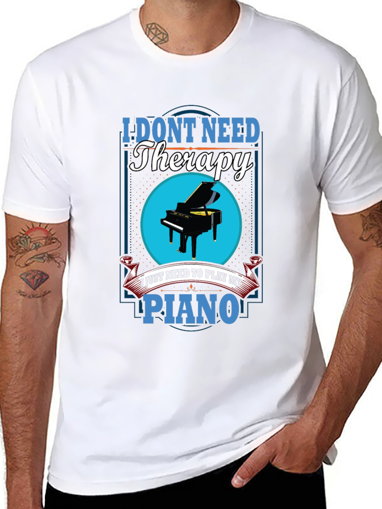 Piano Therapy T-Shirt Music Lover Tee