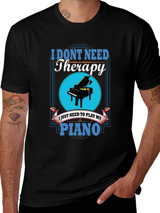 Piano Therapy T-Shirt Music Lover Tee