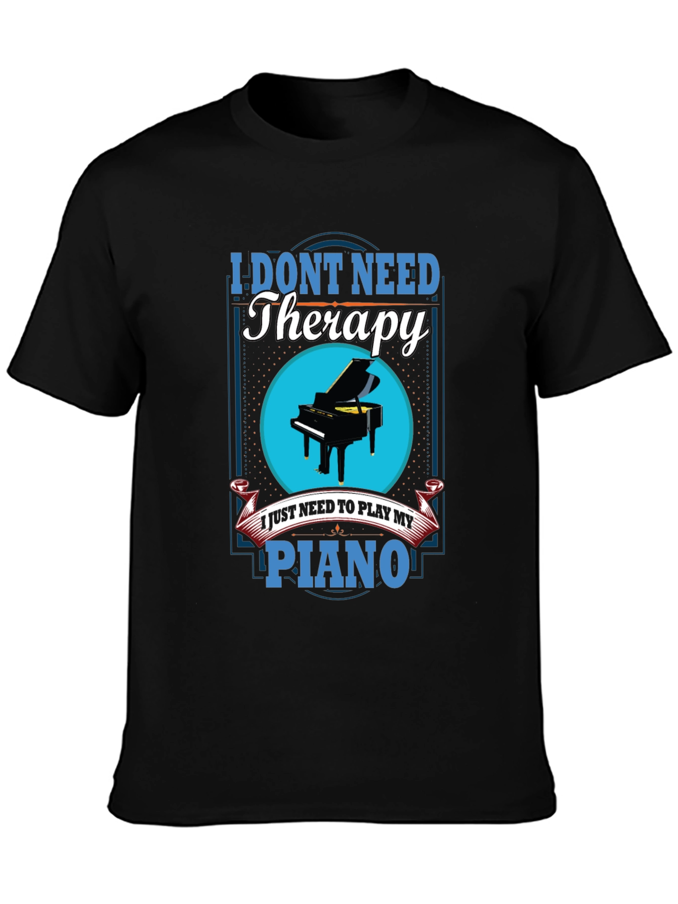 Piano Therapy T-Shirt Music Lover Tee