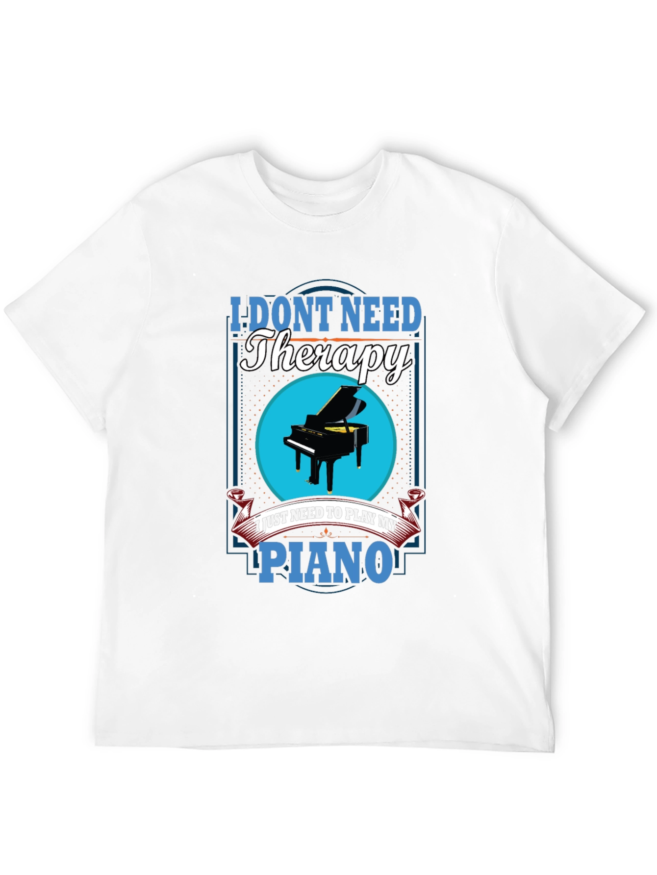 Piano Therapy T-Shirt Music Lover Tee