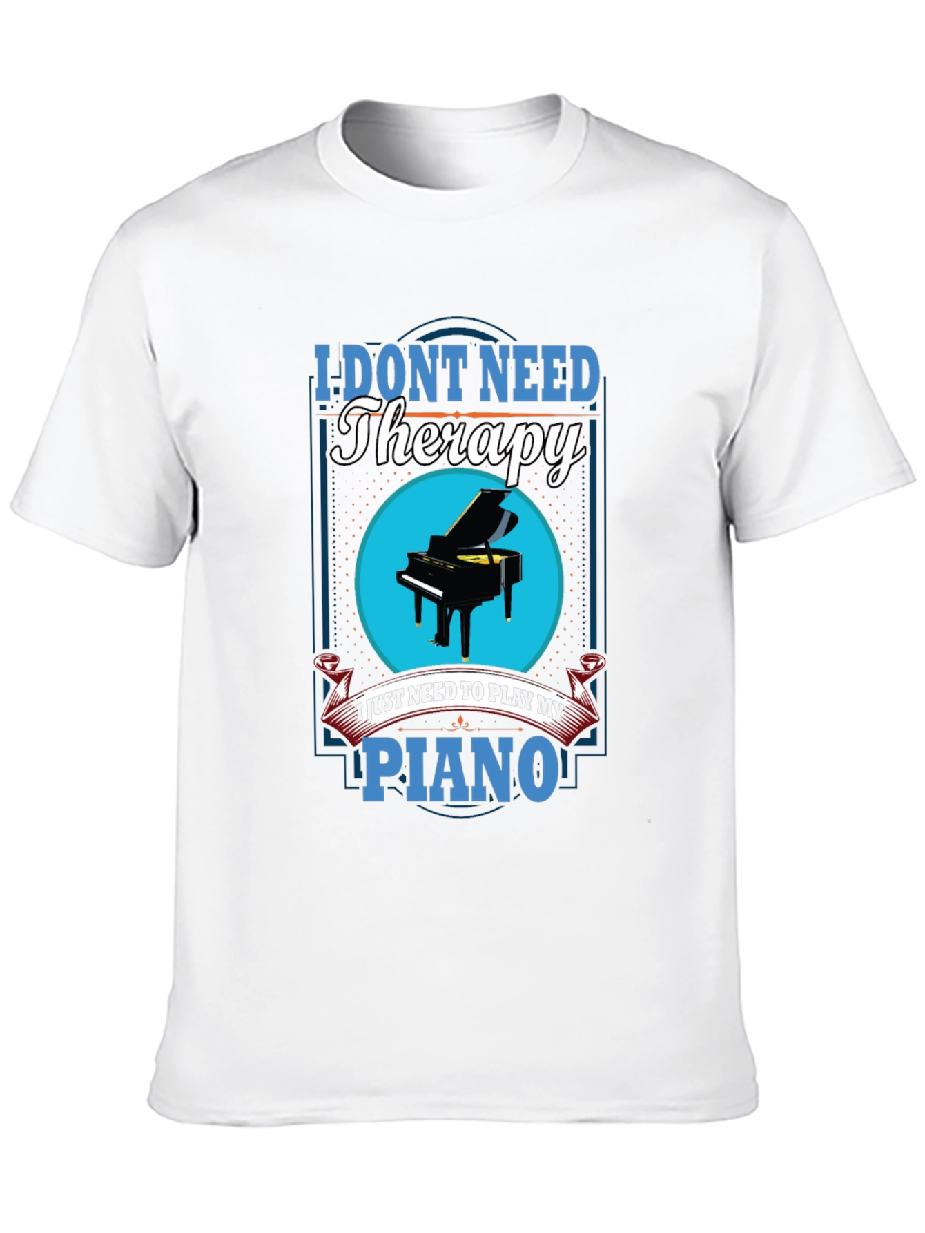 Piano Therapy T-Shirt Music Lover Tee