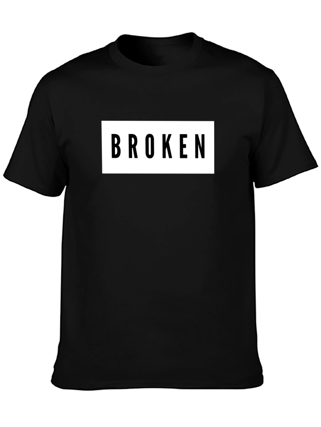 Broken T-Shirt Graphic Tee Unisex Black