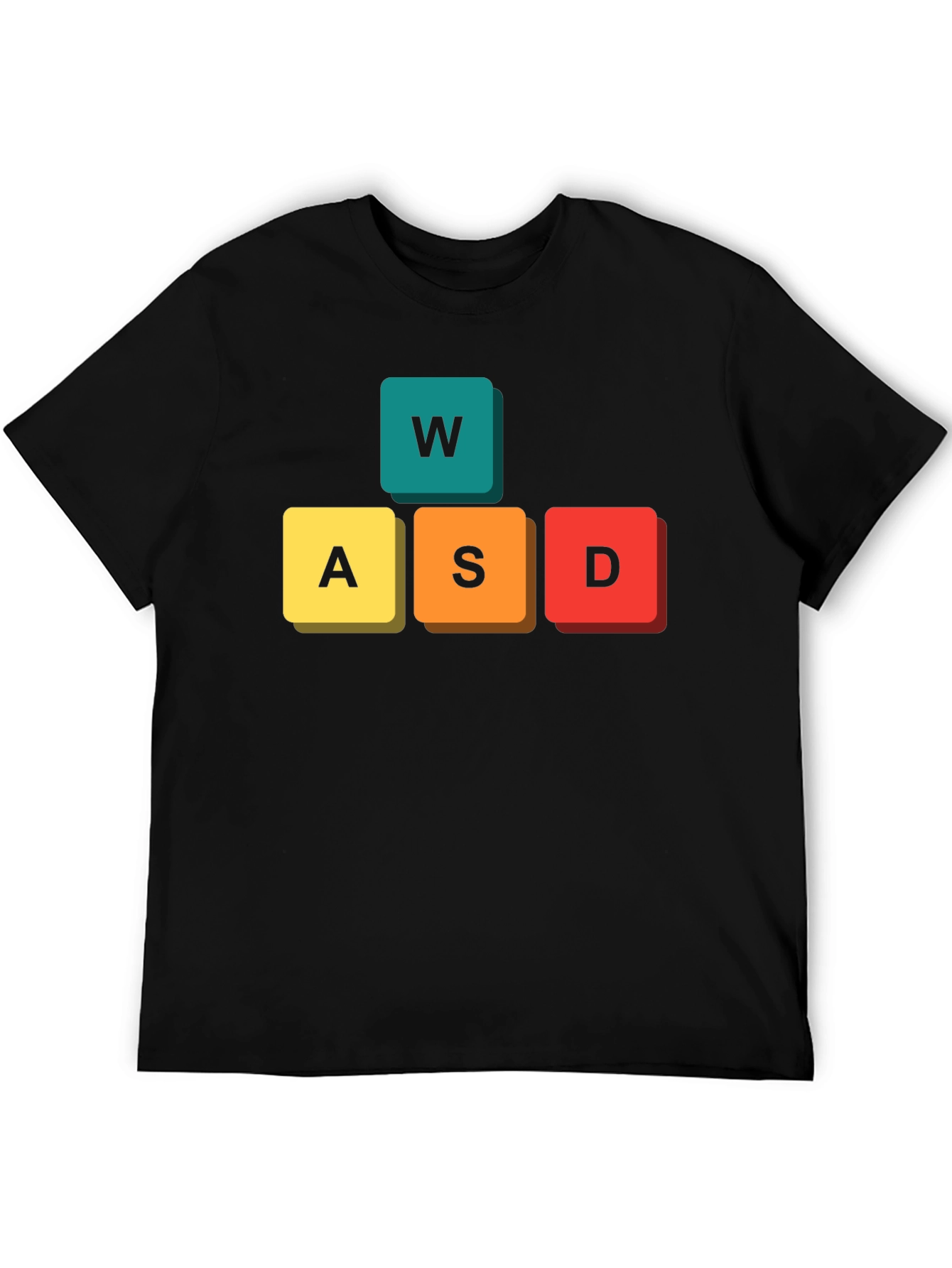 Gamer WASD Keys Black T-Shirt