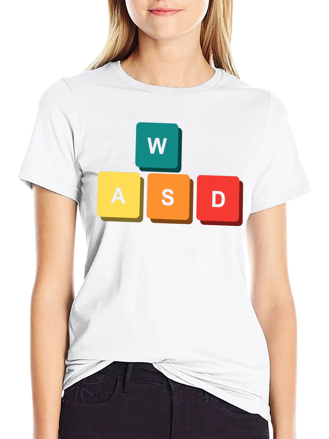 Gamer WASD Keys Black T-Shirt