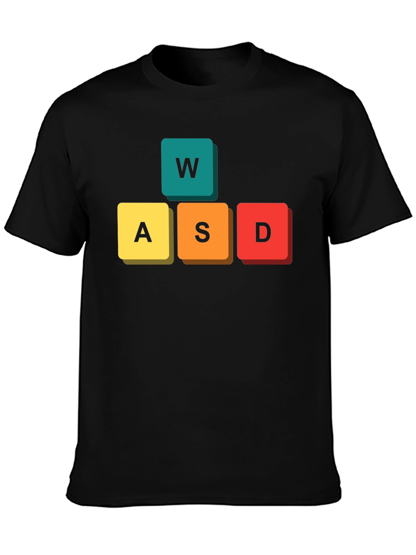 Gamer WASD Keys Black T-Shirt