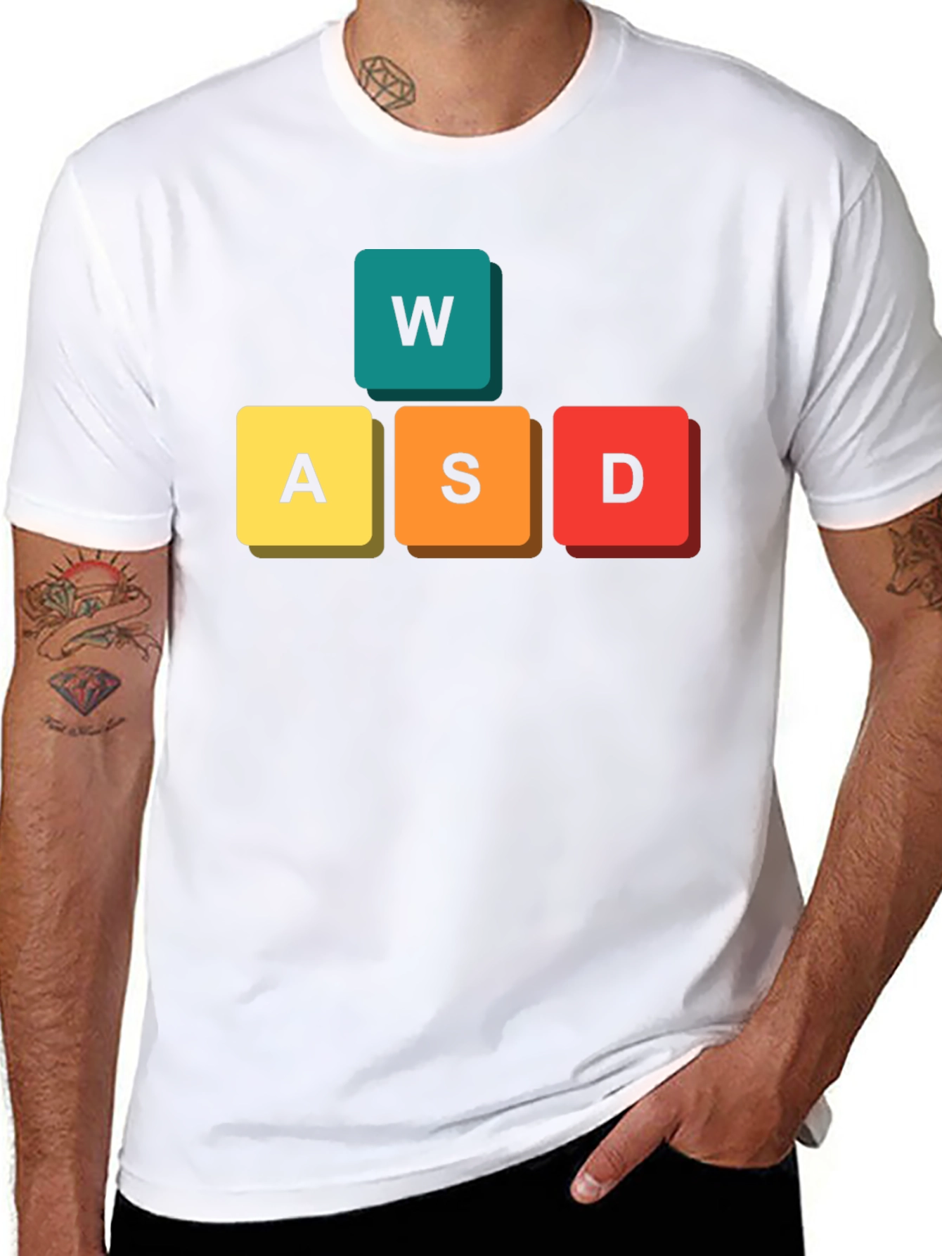 Gamer WASD Keys Black T-Shirt