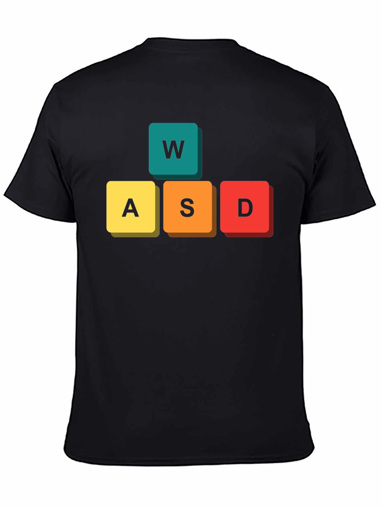 Gamer WASD Keys Black T-Shirt