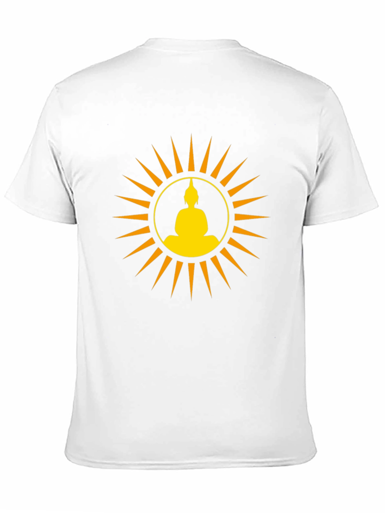 Buddha Sun Graphic Tee - Black Cotton Comfort