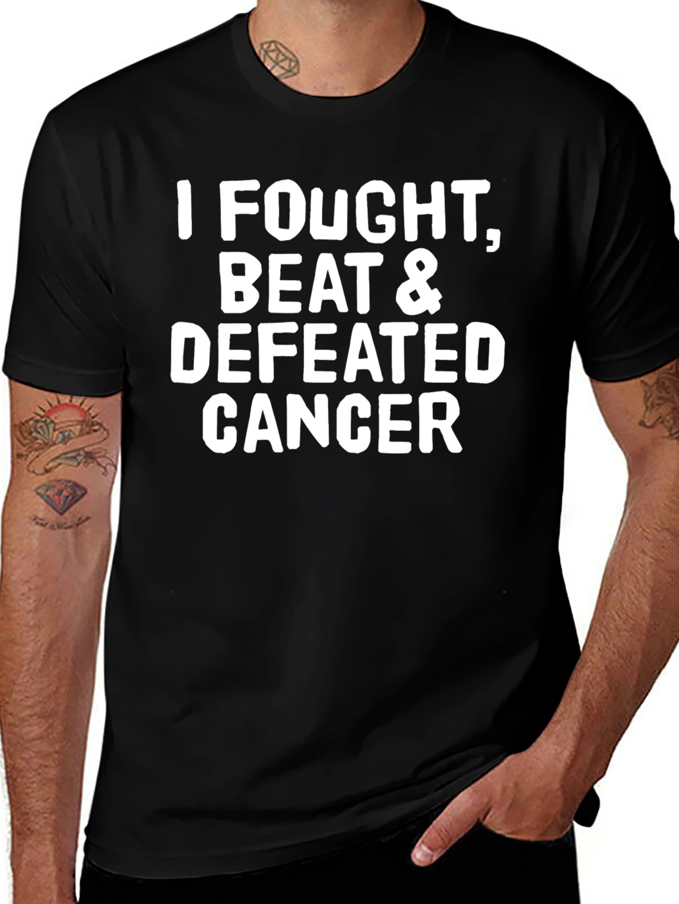Cancer Survivor T-Shirt: I Fought Beat Defeated