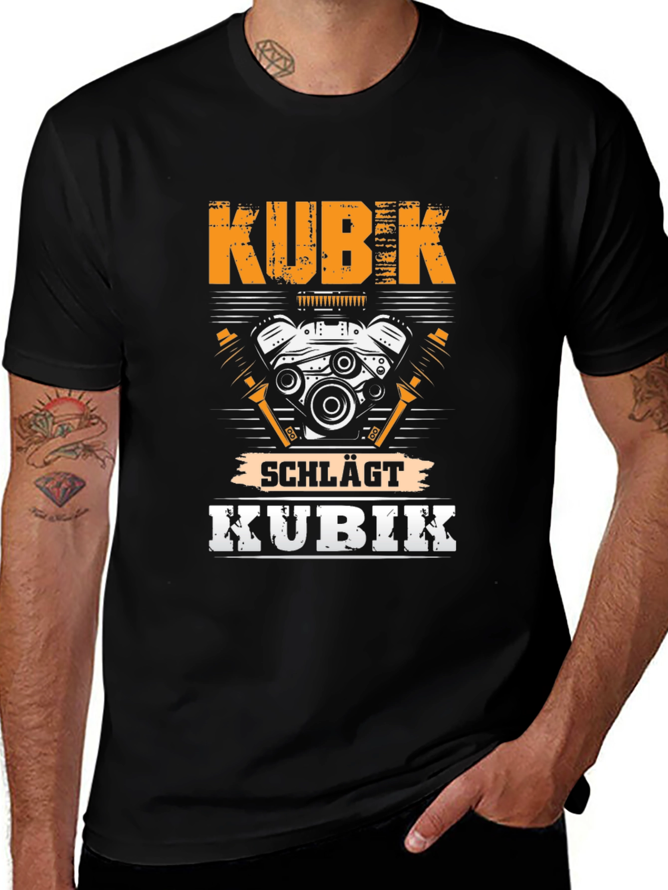 KUBIK t-shirt - Engine Design Tee - Black
