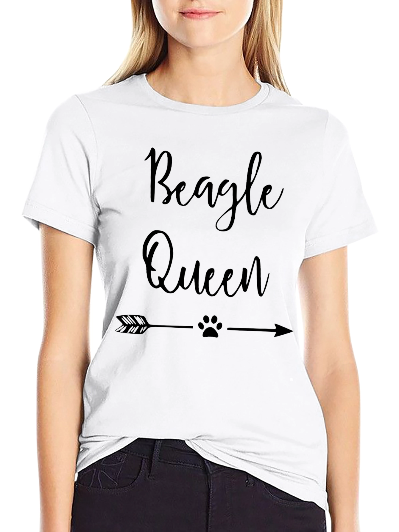 Beagle Queen Black Graphic Tee