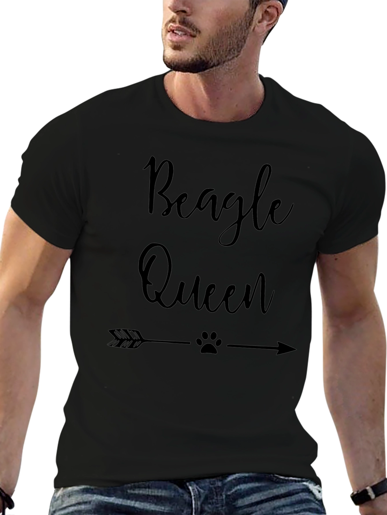 Beagle Queen Black Graphic Tee