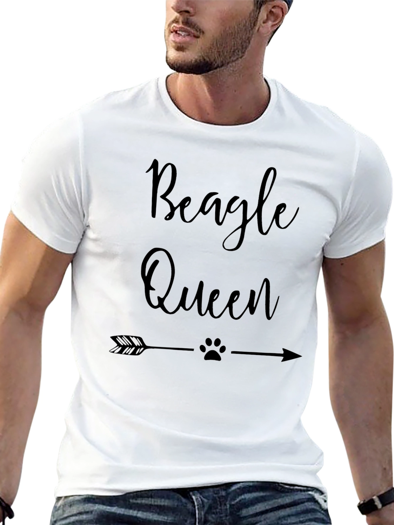 Beagle Queen Black Graphic Tee