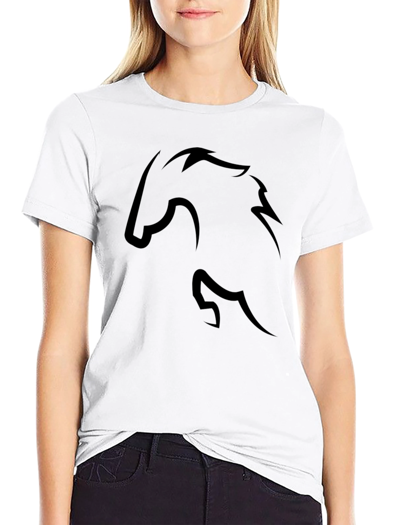 Black Horse Silhouette T-Shirt