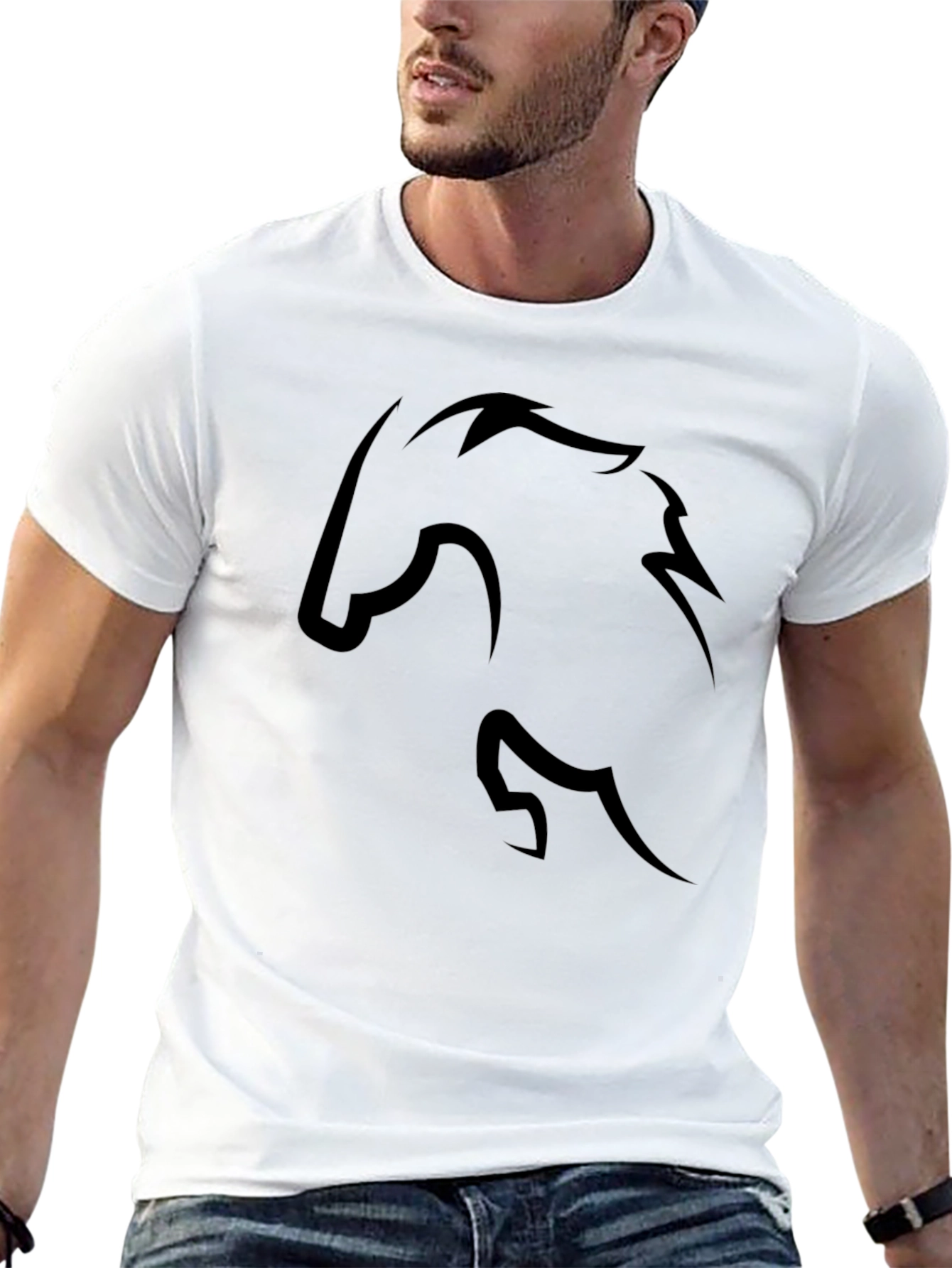 Black Horse Silhouette T-Shirt