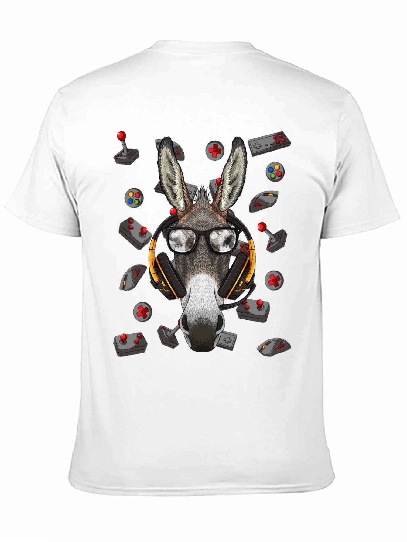 Gamer Donkey Graphic Tee - Black Cotton T-Shirt