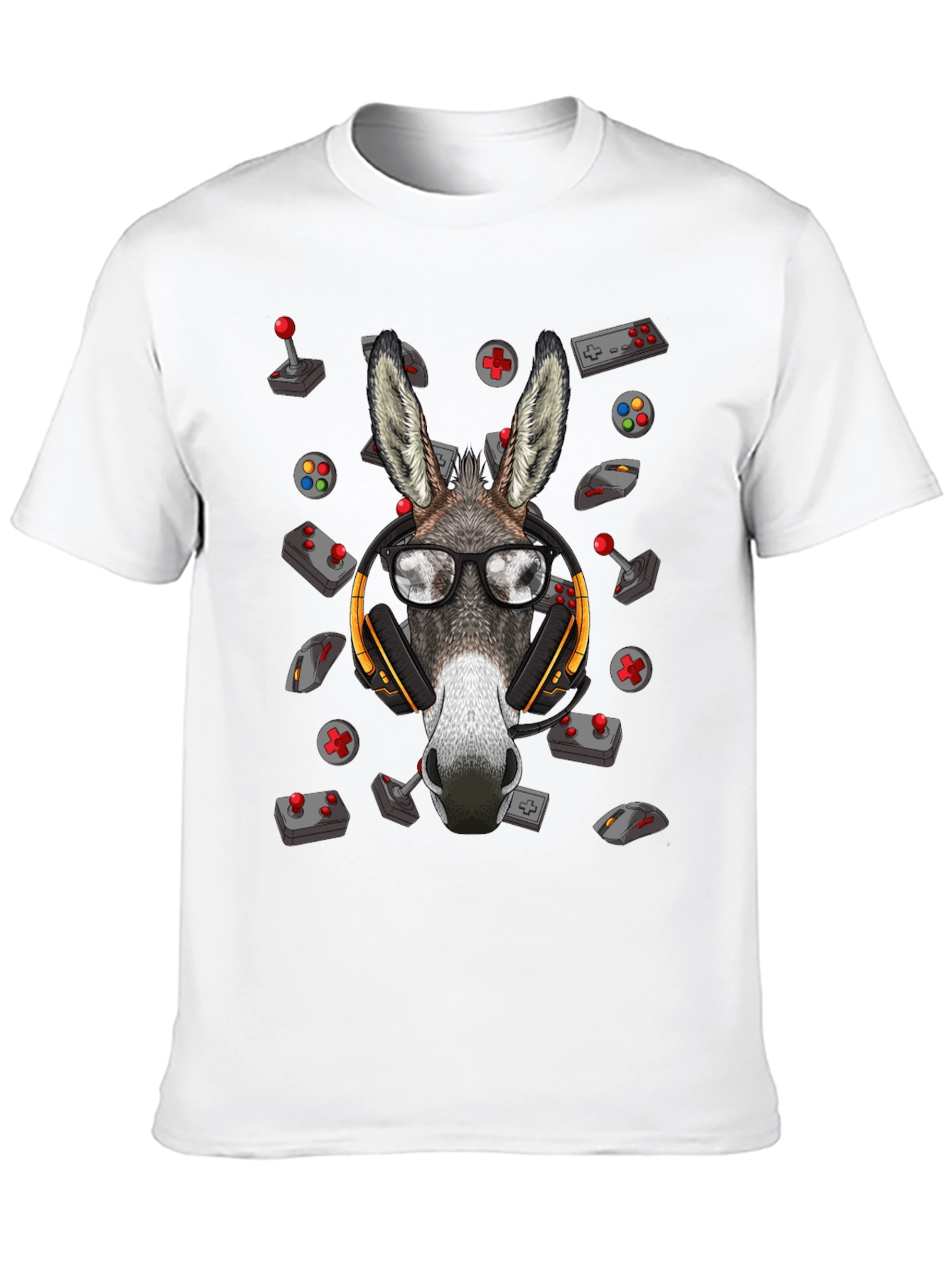 Gamer Donkey Graphic Tee - Black Cotton T-Shirt