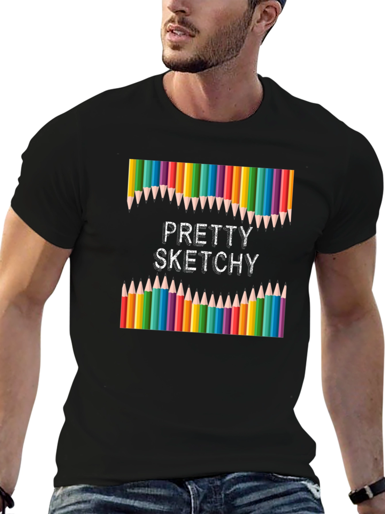 Pretty Sketchy Graphic T-Shirt
