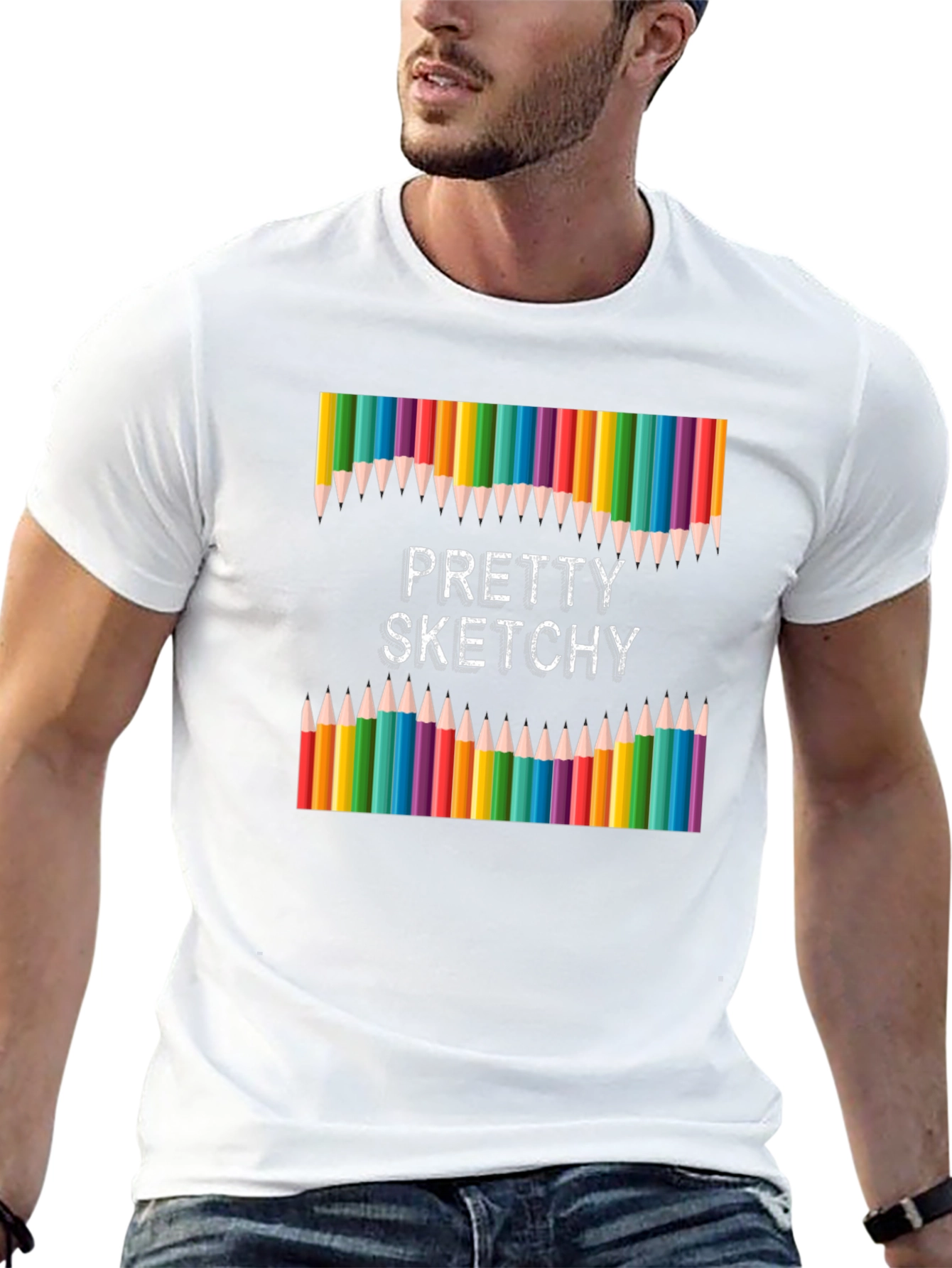 Pretty Sketchy Graphic T-Shirt