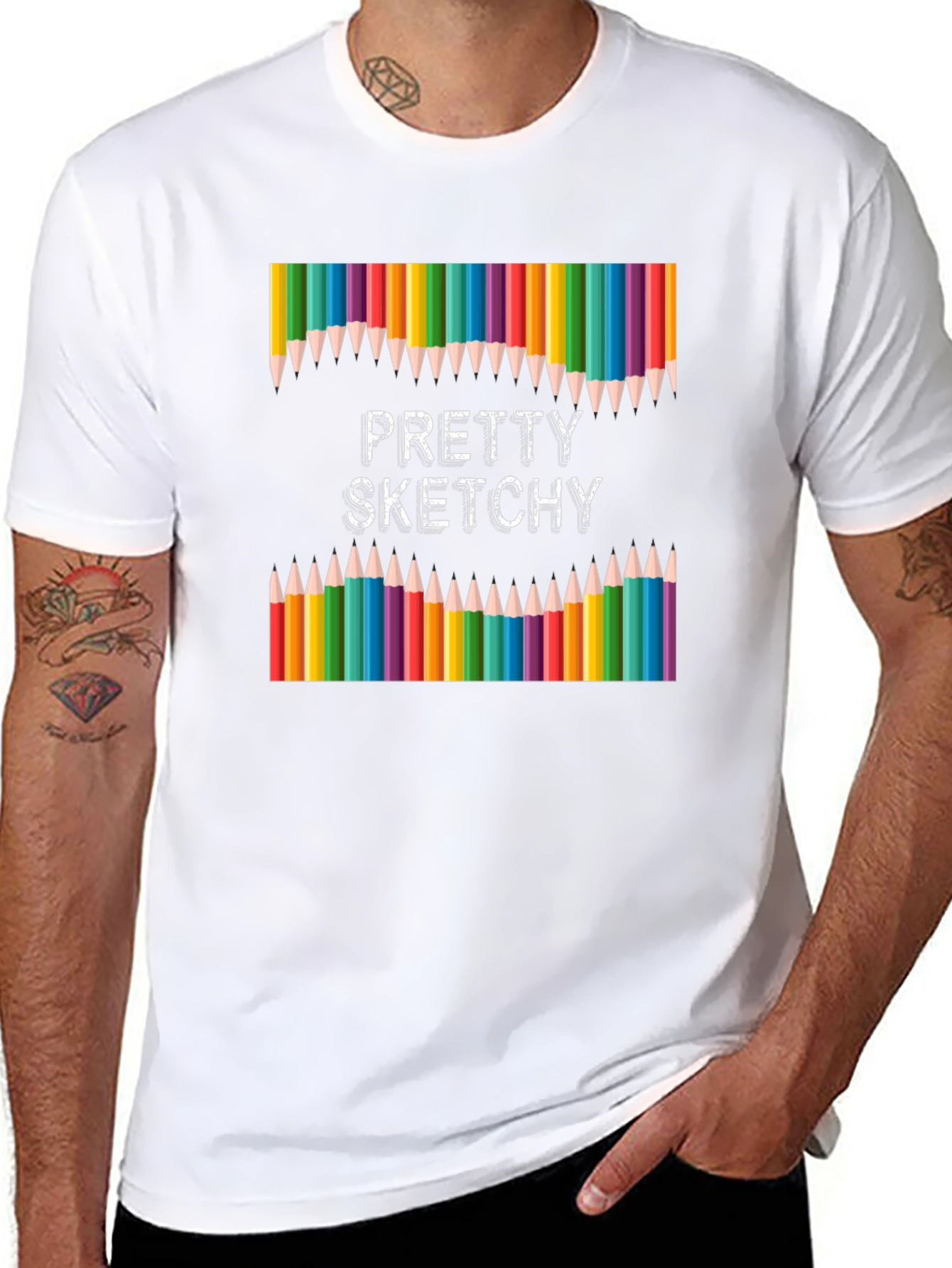 Pretty Sketchy Graphic T-Shirt
