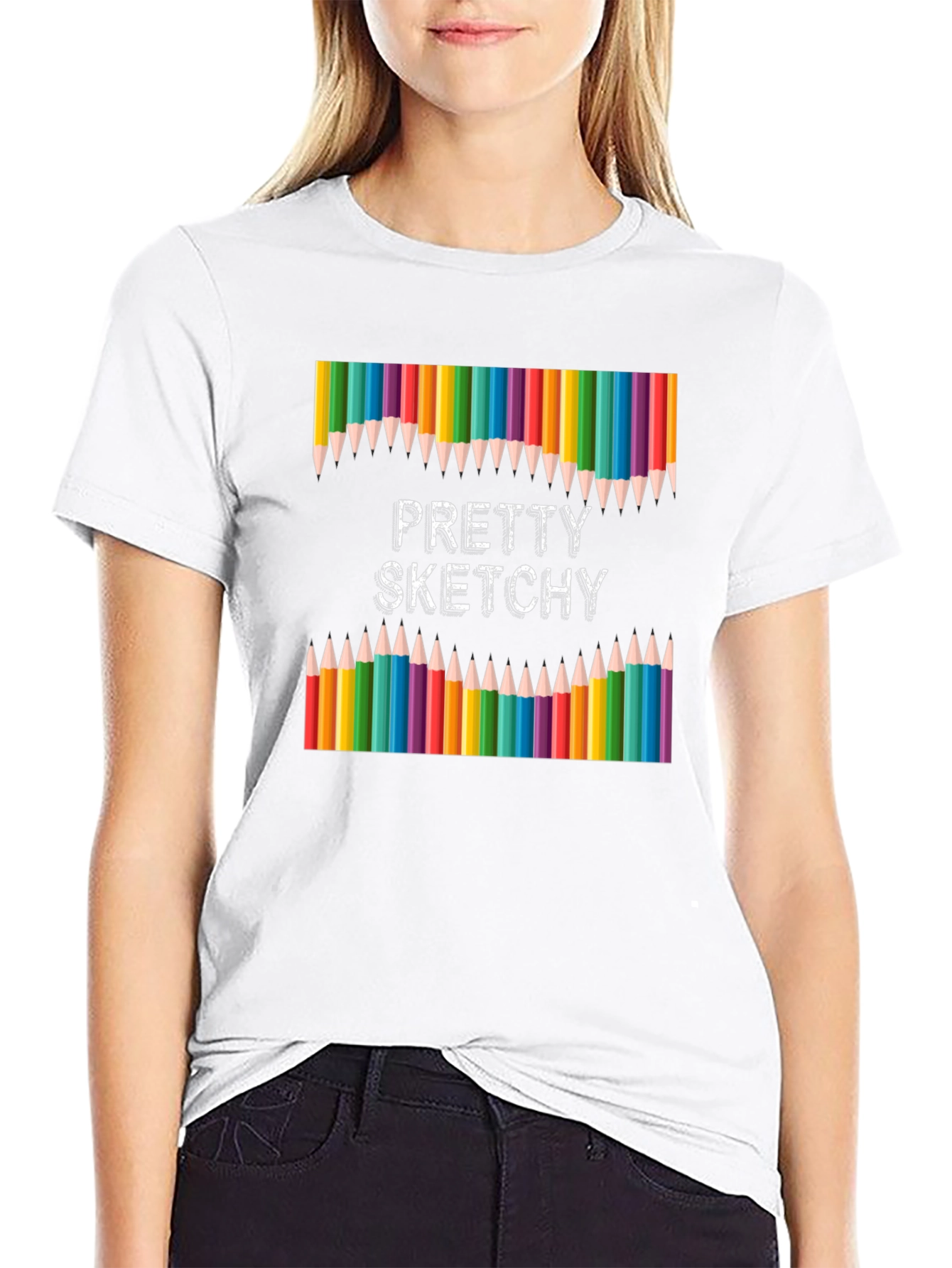 Pretty Sketchy Graphic T-Shirt