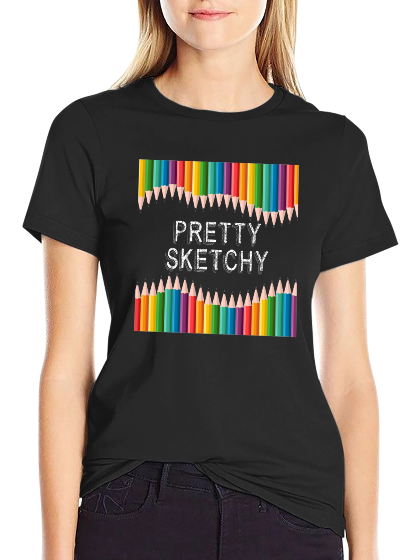 Pretty Sketchy Graphic T-Shirt