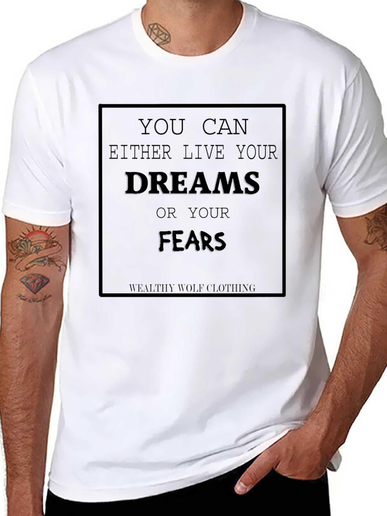 Inspirational Quote Tee: Live Your Dreams Cotton T-Shirt