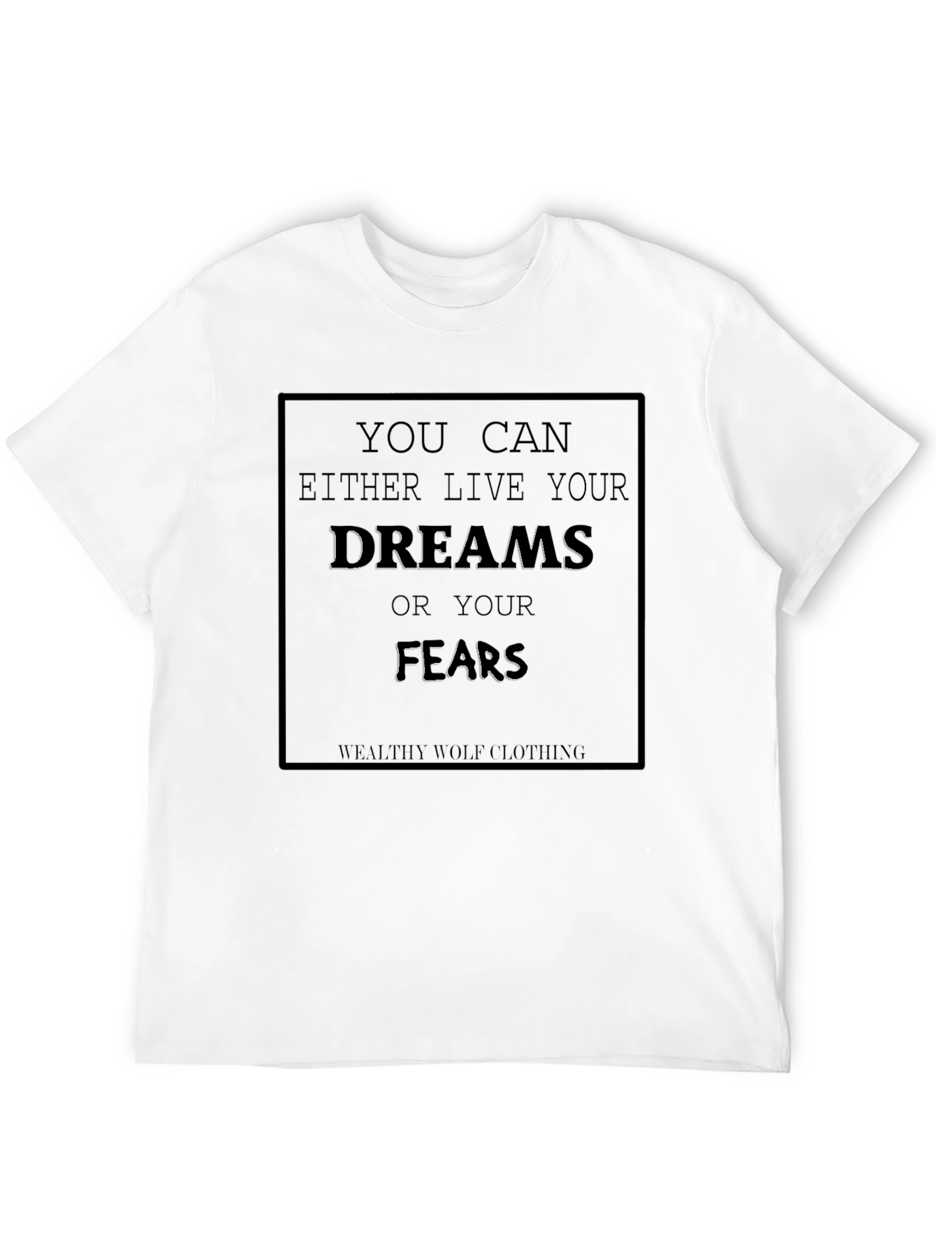 Inspirational Quote Tee: Live Your Dreams Cotton T-Shirt