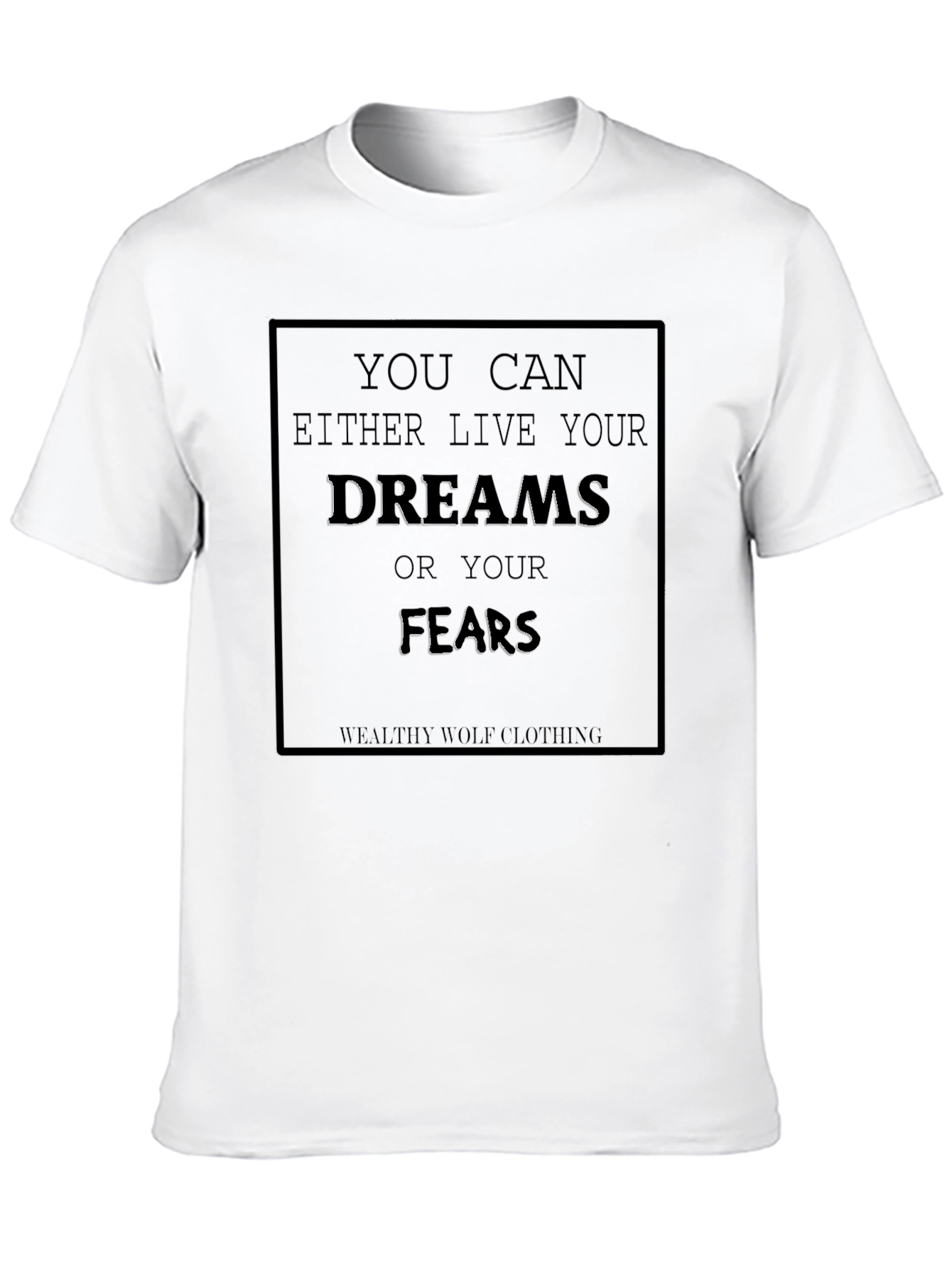 Inspirational Quote Tee: Live Your Dreams Cotton T-Shirt