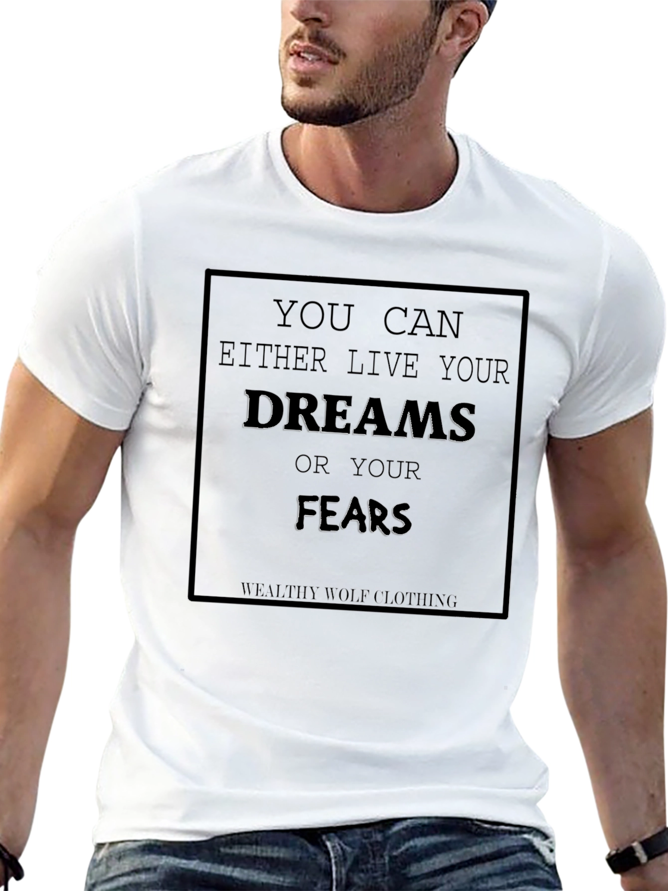 Inspirational Quote Tee: Live Your Dreams Cotton T-Shirt
