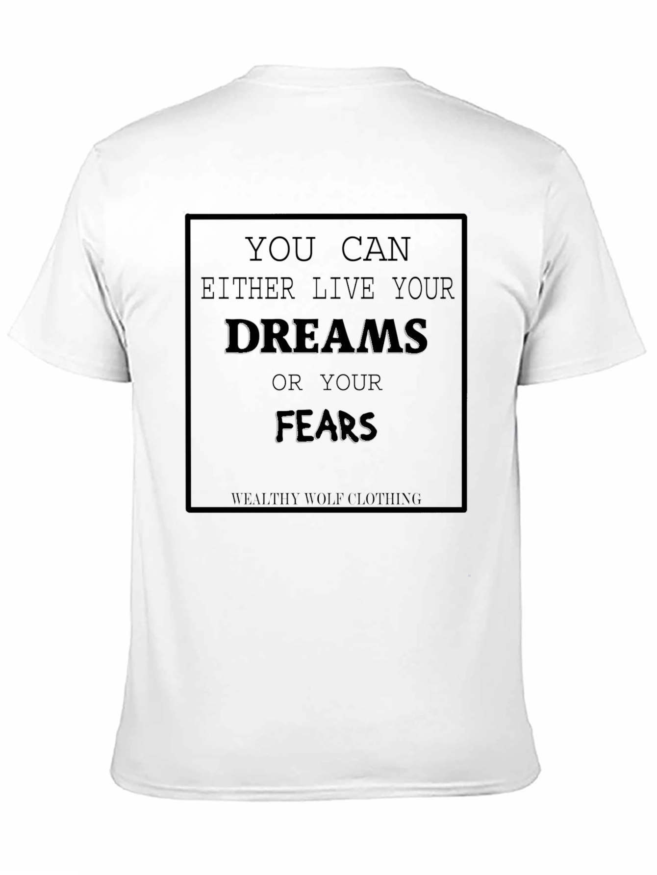 Inspirational Quote Tee: Live Your Dreams Cotton T-Shirt
