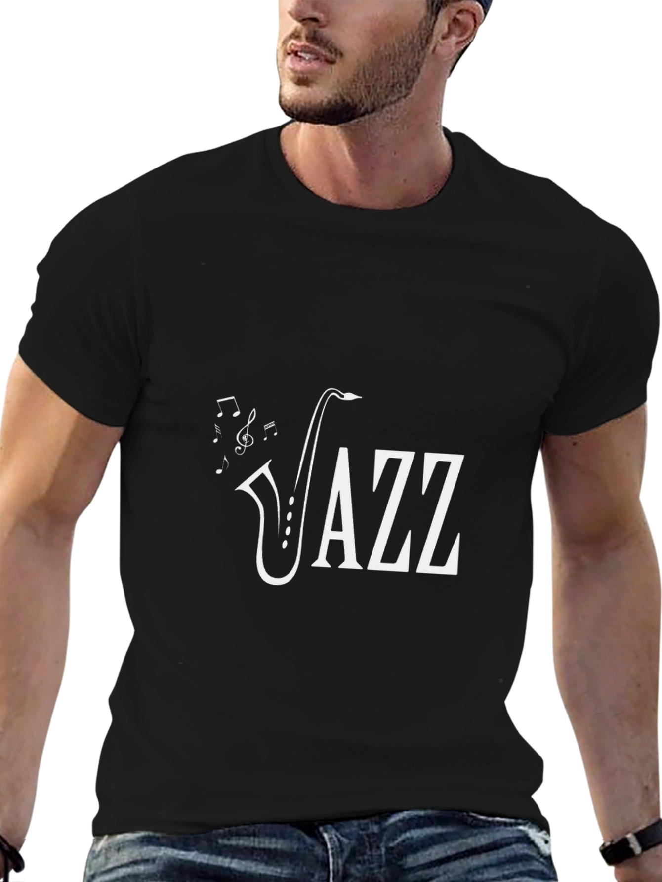 Jazz Saxophone Music T-Shirt - Black