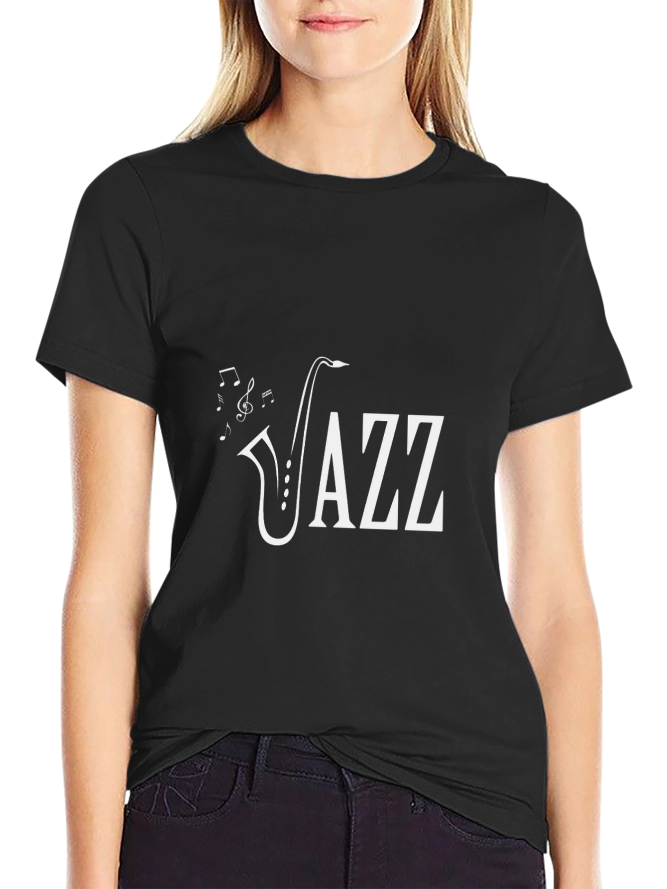 Jazz Saxophone Music T-Shirt - Black